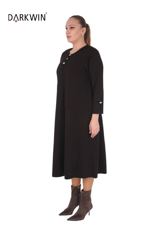 B14291 DARKWIN ELBİSE K.KAHVE - Thumbnail