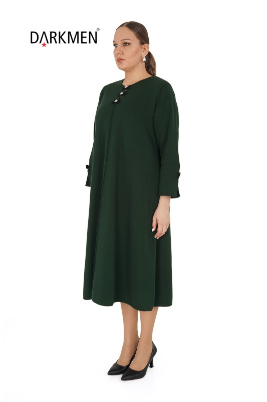 DARKWIN - B14291 DARKWIN ELBİSE K.YESIL (1)