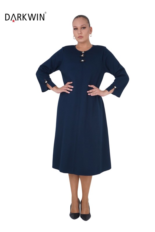 DARKWIN - B14291 DARKWIN ELBİSE PETROL (1)
