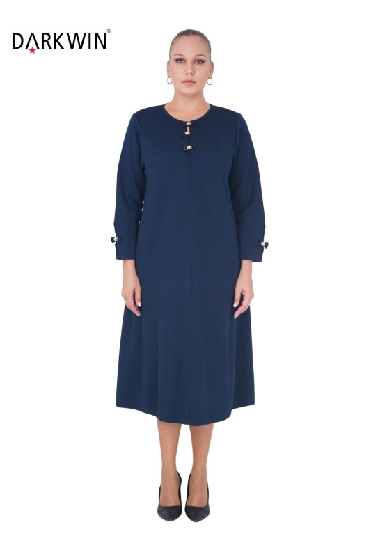 Darkwin - B14291 DARKWIN ELBİSE PETROL