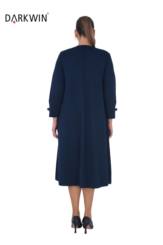 B14291 DARKWIN ELBİSE PETROL - Thumbnail