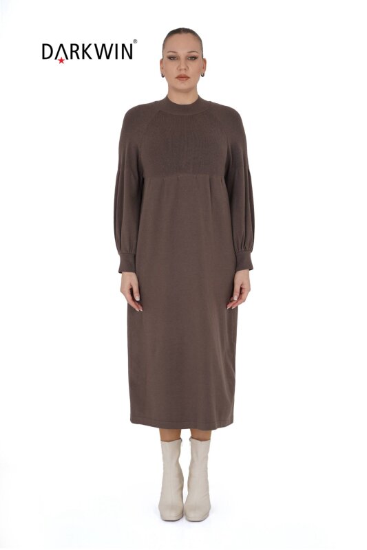 B14316 DARKWIN ELBİSE KAHVE - DARKWIN
