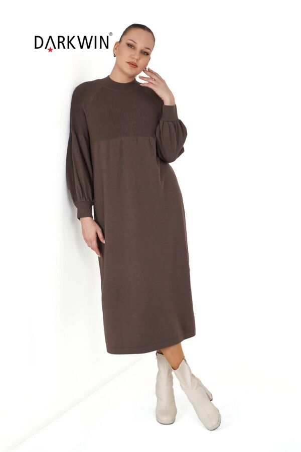 B14316 DARKWIN ELBİSE KAHVE - 4