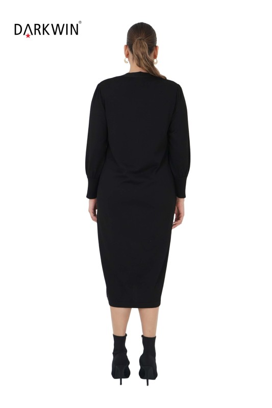 B14317 DARKWIN ELBİSE SIYAH - Thumbnail