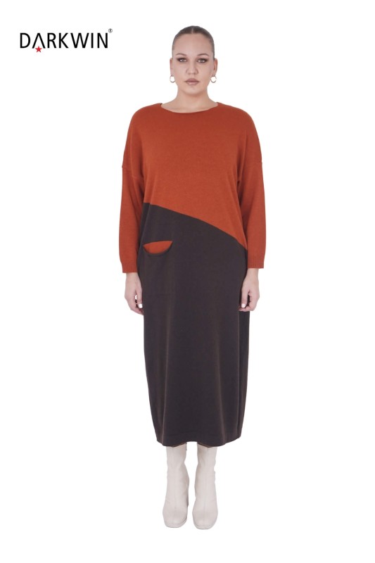 B14320 DARKWIN ELBİSE KIREMIT - DARKWIN