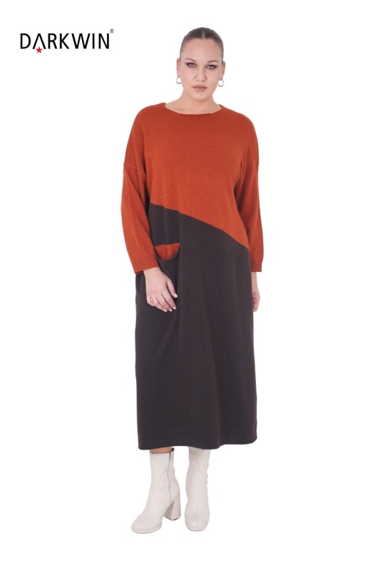 B14320 DARKWIN ELBİSE KIREMIT - Thumbnail