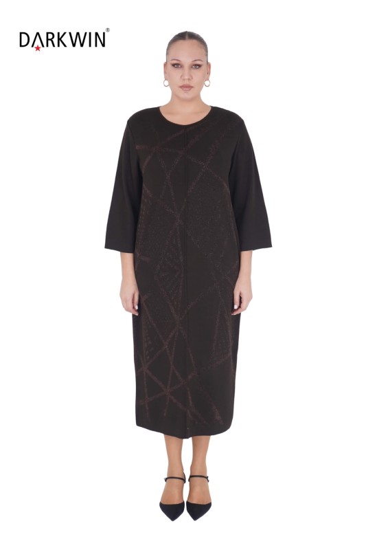 DARKWIN - B14321 DARKWIN ELBİSE KAHVE