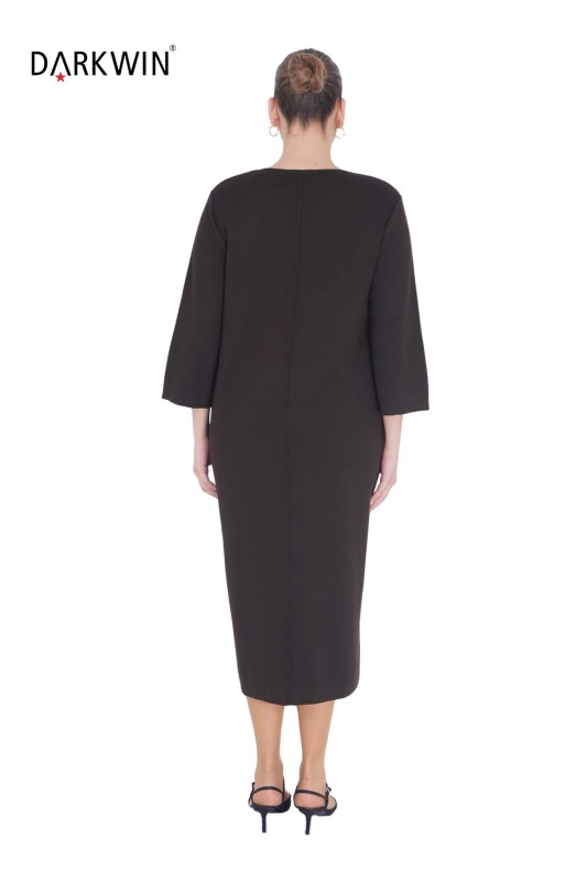 B14321 DARKWIN ELBİSE KAHVE - Thumbnail