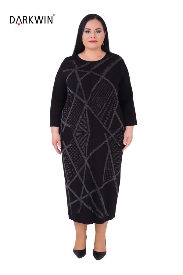 B14321 DARKWIN ELBİSE SIYAH-K.GRI - 1