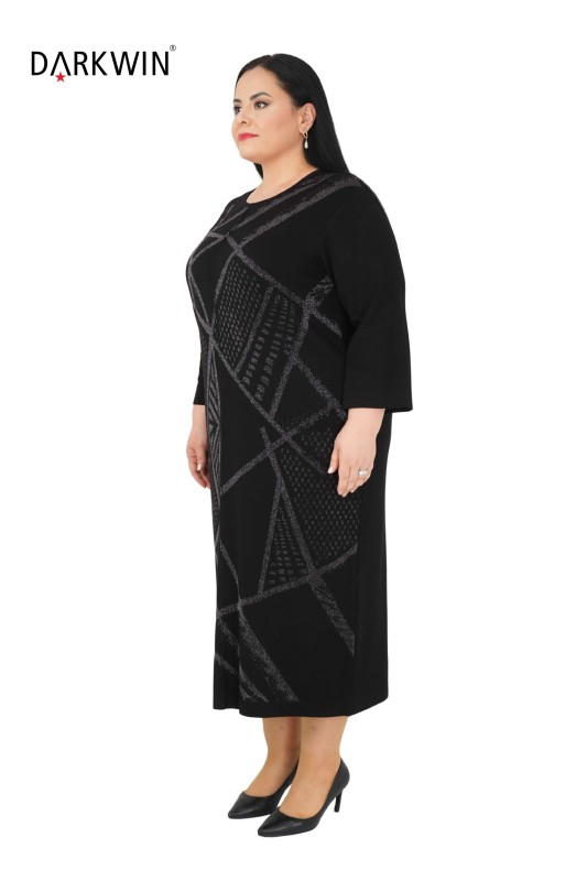 B14321 DARKWIN ELBİSE SIYAH-K.GRI - DARKWIN (1)