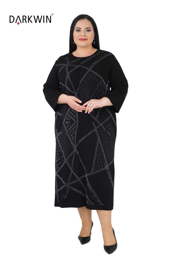 B14321 DARKWIN ELBİSE SIYAH-K.GRI - 4