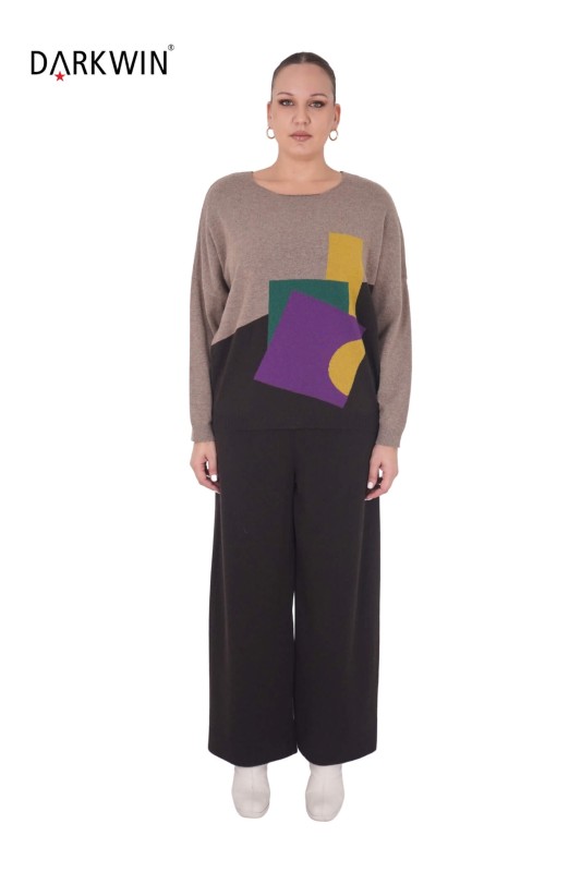 B14324 DARKWIN BLUZ-PANTOLON ACIK KAHVE - 1