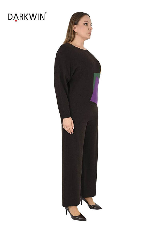 B14324 DARKWIN BLUZ-PANTOLON KAHVE-KIREMIT - 2