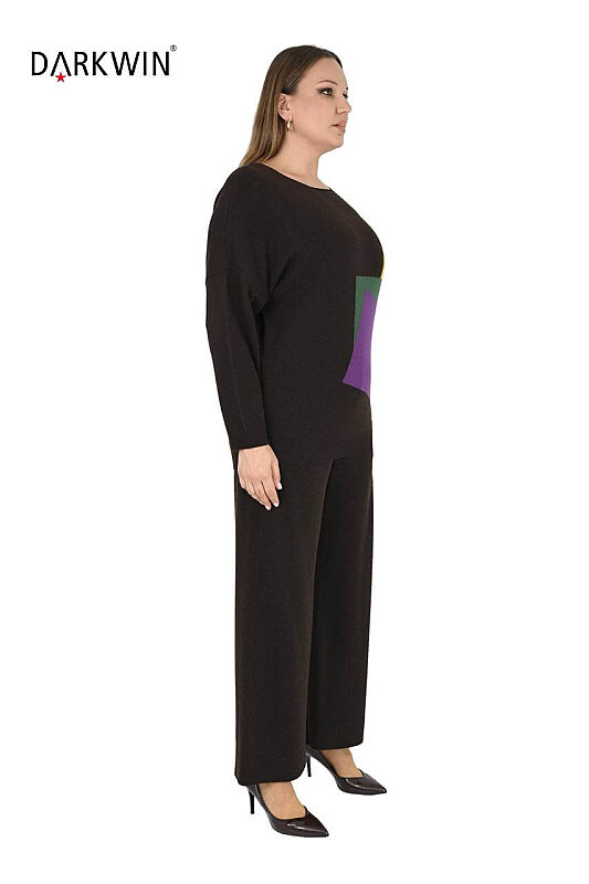 B14324 DARKWIN BLUZ-PANTOLON KAHVE-KIREMIT - DARKWIN (1)