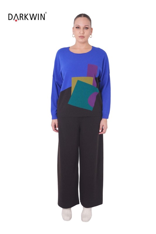 B14324 DARKWIN BLUZ-PANTOLON SAKS - DARKWIN