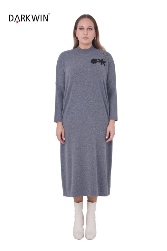 Darkwin - B14325 DARKWIN ELBİSE ANTRASIT
