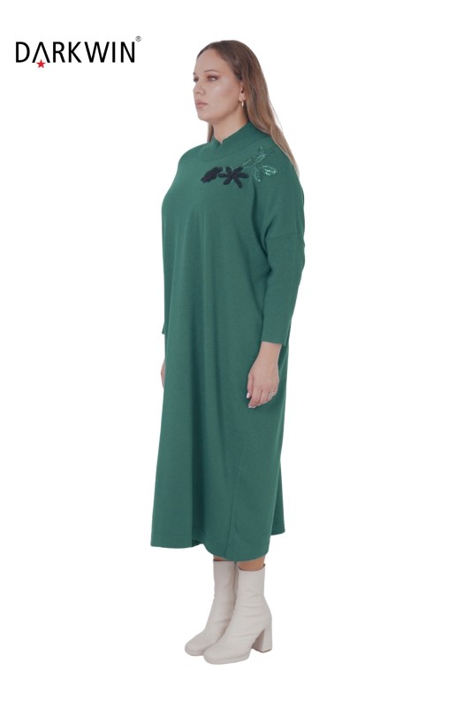 B14325 DARKWIN ELBİSE K.YESIL - Thumbnail