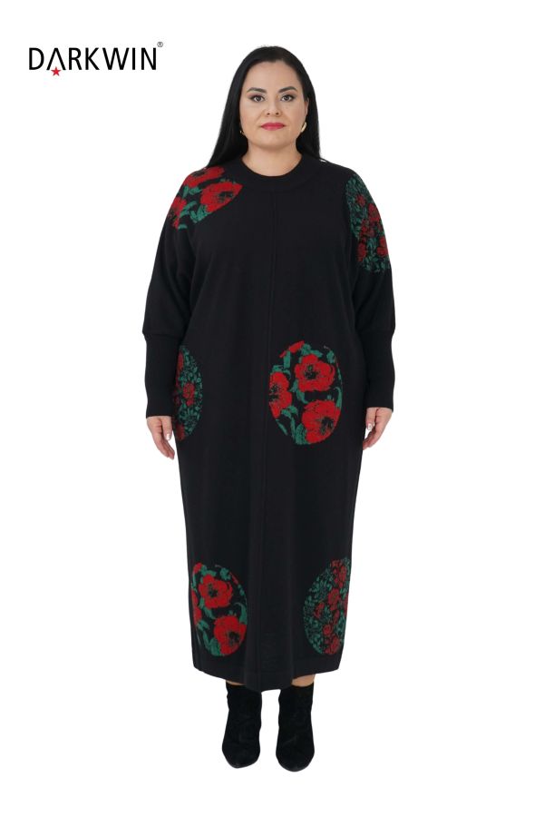 B14379 DARKWIN ELBİSE SIYAH-YESIL - 1