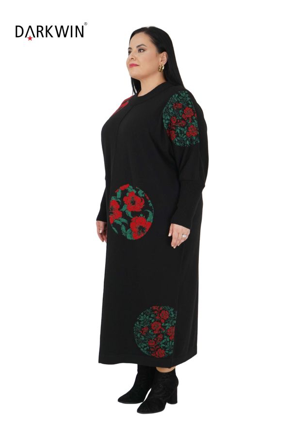 B14379 DARKWIN ELBİSE SIYAH-YESIL - 3