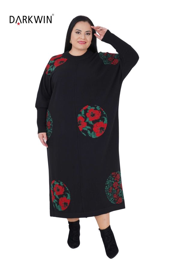 B14379 DARKWIN ELBİSE SIYAH-YESIL - 7