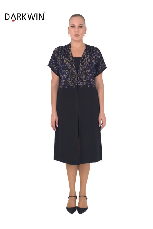 DARKWIN - B14408 DARKWIN YELEK SIYAH-LACIVERT