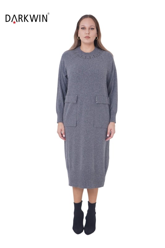 B14427 DARKWIN ELBİSE ANTRASIT - DARKWIN