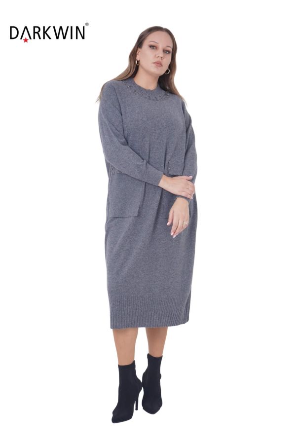 B14427 DARKWIN ELBİSE ANTRASIT - 4