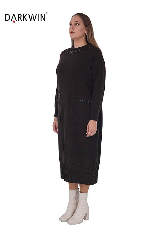 B14427 DARKWIN ELBİSE K.KAHVE - Darkwin (1)
