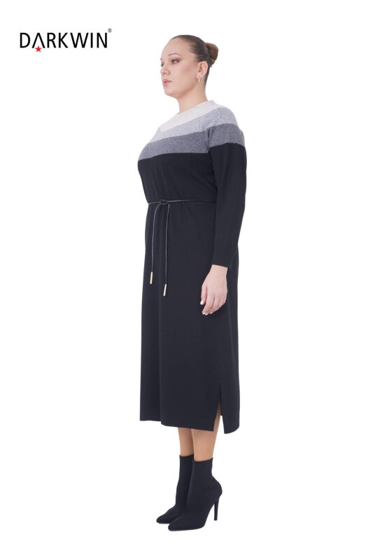 B14438 DARKWIN ELBİSE SIYAH-ANTRASIT - DARKWIN (1)