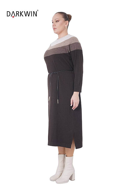 B14438 DARKWIN ELBİSE SIYAH-KIREMIT - DARKWIN (1)