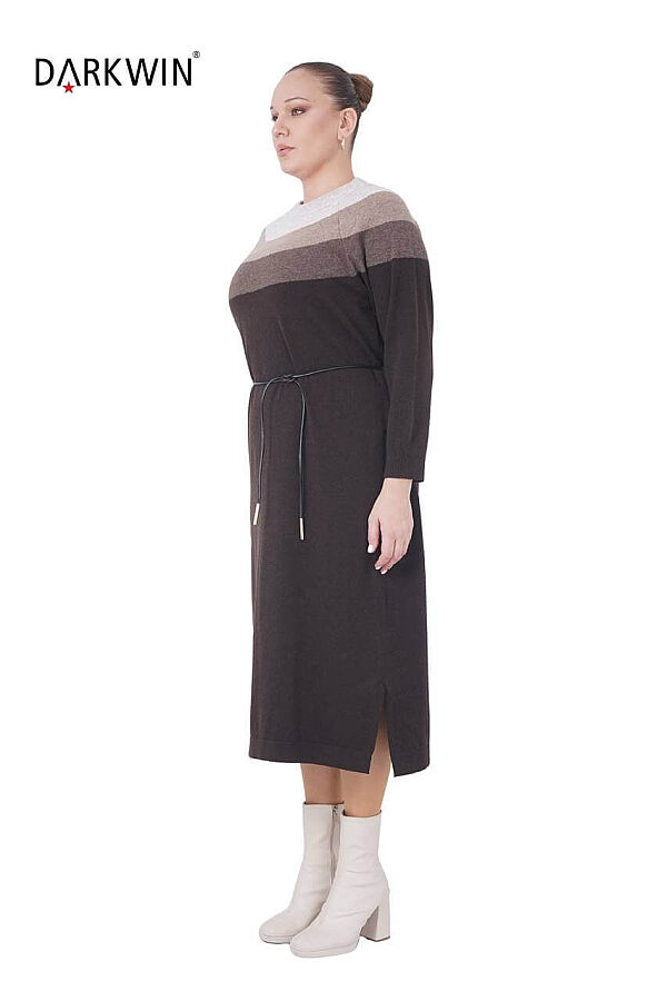 B14438 DARKWIN ELBİSE SIYAH-KIREMIT - 2