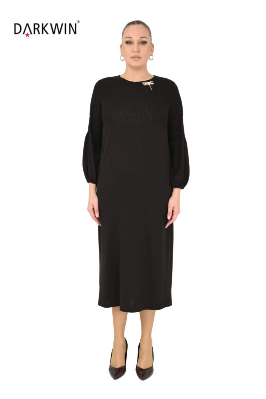 B14439 DARKWIN ELBİSE K.KAHVE - DARKWIN