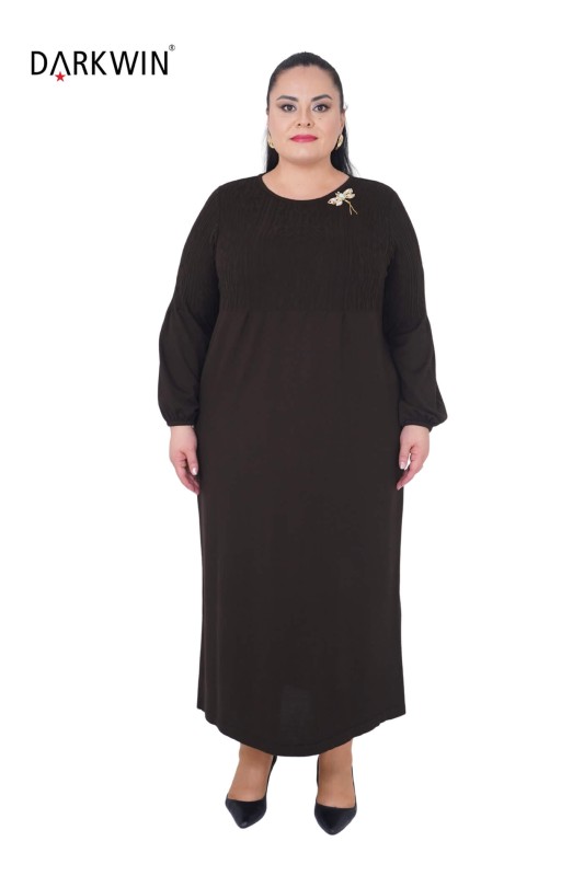 Darkwin - B14439 DARKWIN ELBİSE K.KAHVE