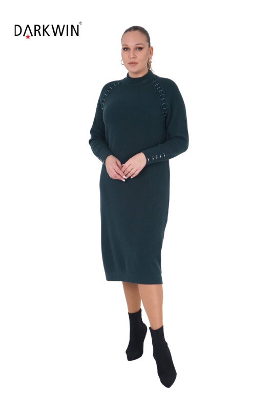 B14443 DARKWIN ELBİSE K.YESIL - 4