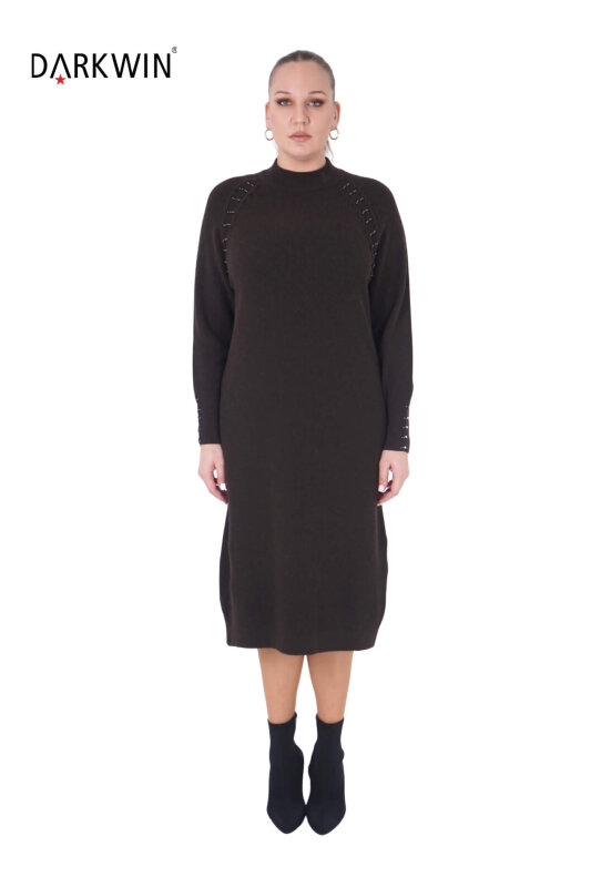 B14443 DARKWIN ELBİSE K.KAHVE - DARKWIN