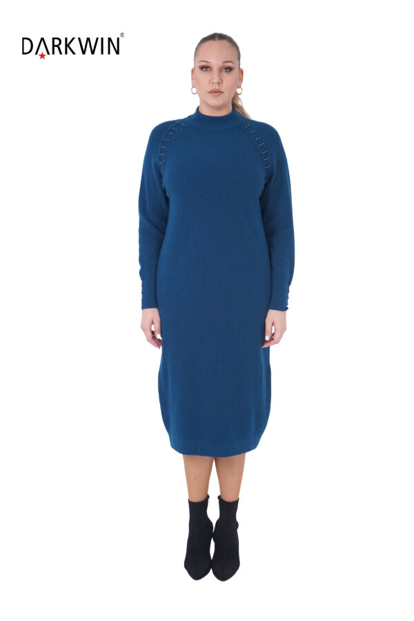 B14443 DARKWIN ELBİSE PETROL - 1