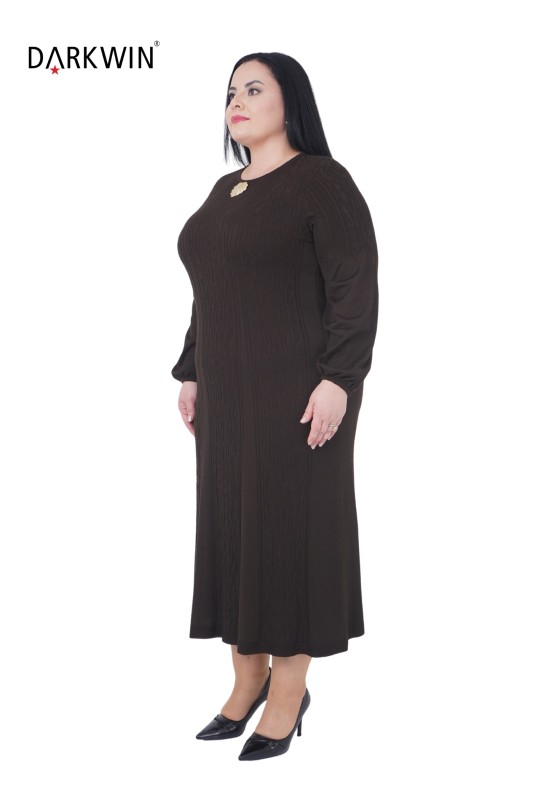 DARKWIN - B14446 DARKWIN ELBİSE K.KAHVE (1)