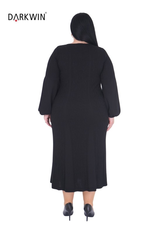 B14446 DARKWIN ELBİSE SIYAH - Thumbnail