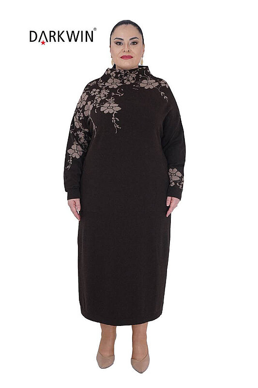 B14459 DARKWIN ELBİSE K.KAHVE - DARKWIN