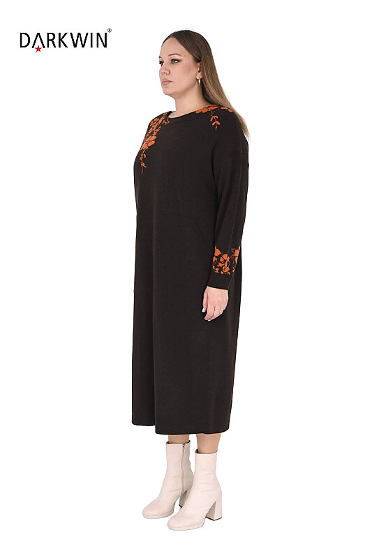 B14459 DARKWIN ELBİSE KAHVE-KIREMIT - DARKWIN (1)