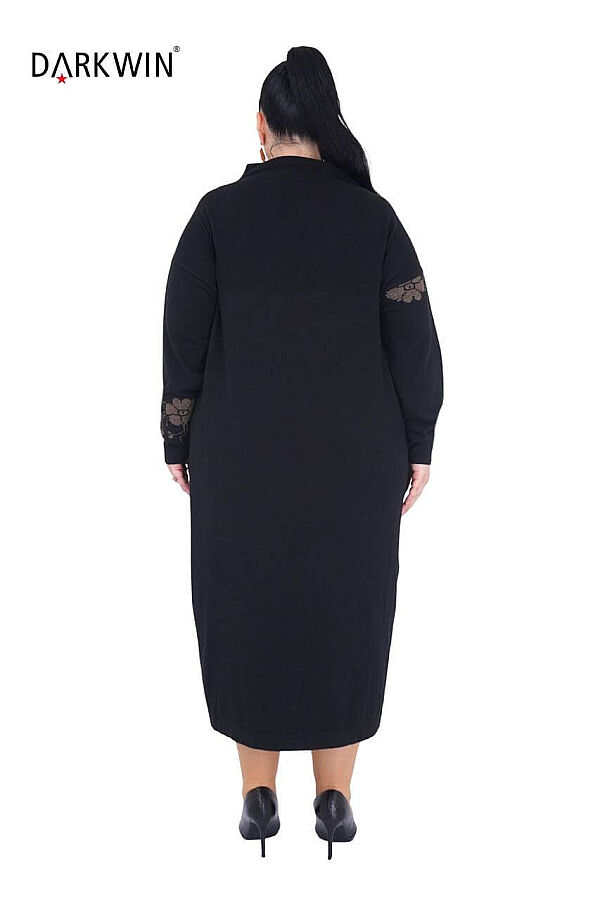 B14459 DARKWIN ELBİSE SIYAH-KAHVE - 3