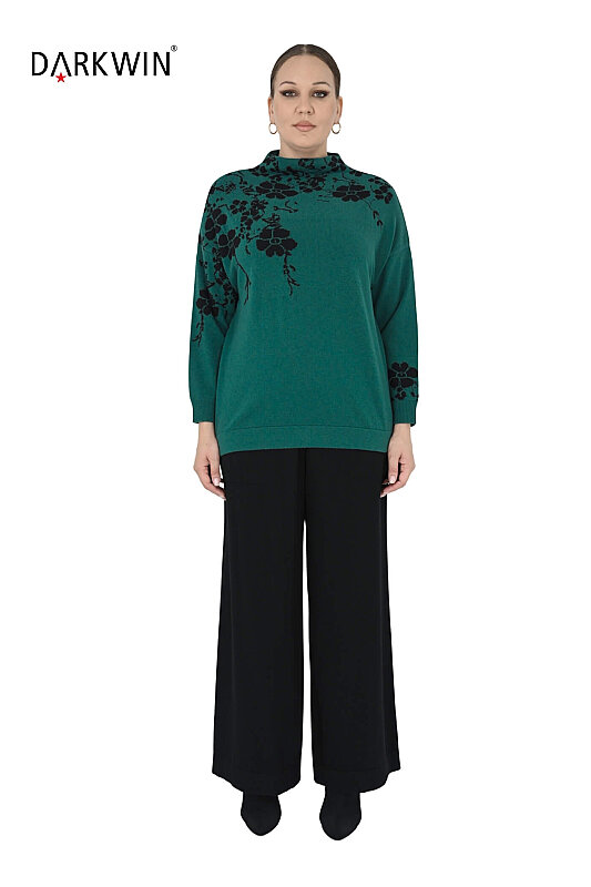 B14461 DARKWIN BLUZ-PANTOLON ZUMRUT - DARKWIN