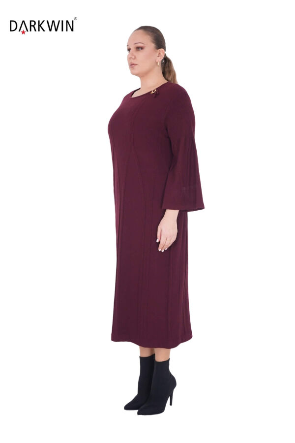 B14471 DARKWIN ELBİSE BORDO - 2