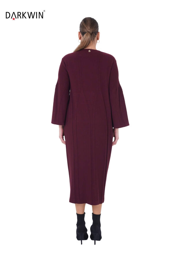 B14471 DARKWIN ELBİSE BORDO - 4