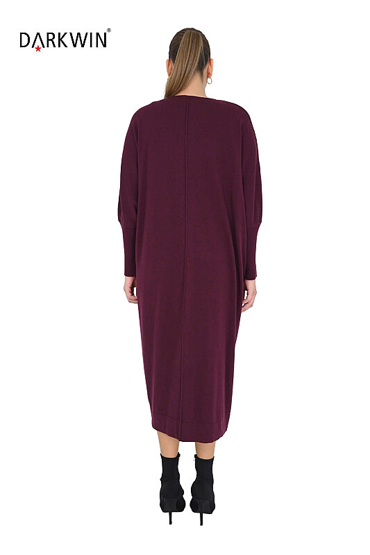 B14481 DARKWIN ELBİSE BORDO - 3