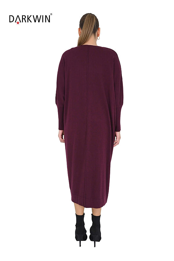 B14481 DARKWIN ELBİSE BORDO - 3