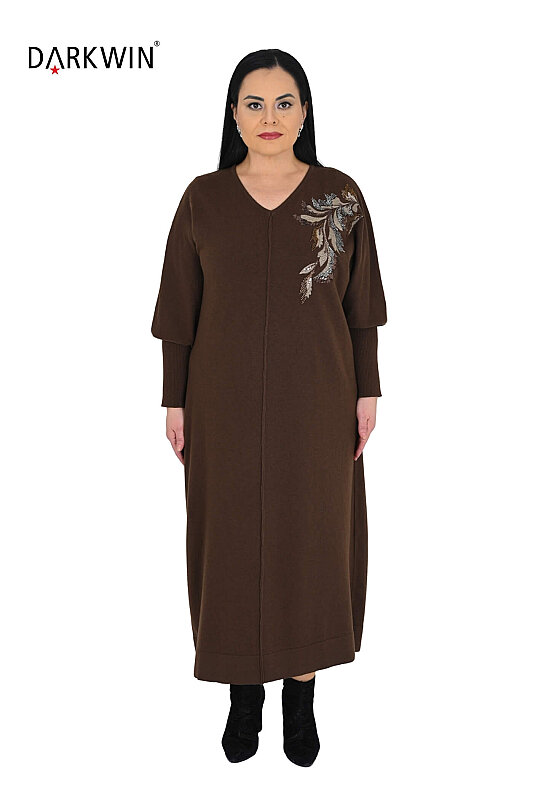 B14481 DARKWIN ELBİSE S.KAHVE - Darkwin