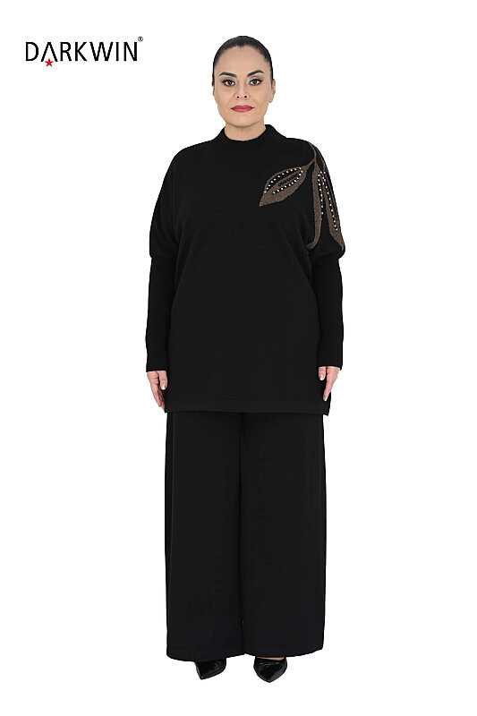 B14491 DARKWIN BLUZ-PANTOLON SIYAH - DARKWIN