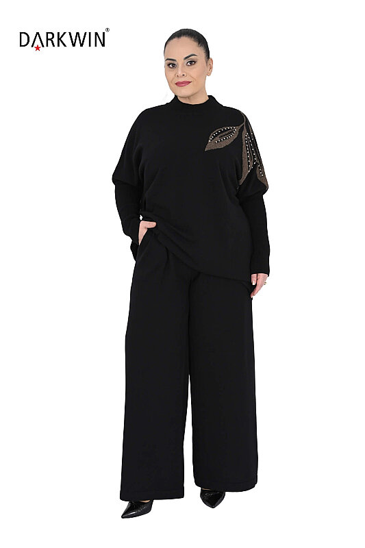 B14491 DARKWIN BLUZ-PANTOLON SIYAH - 5