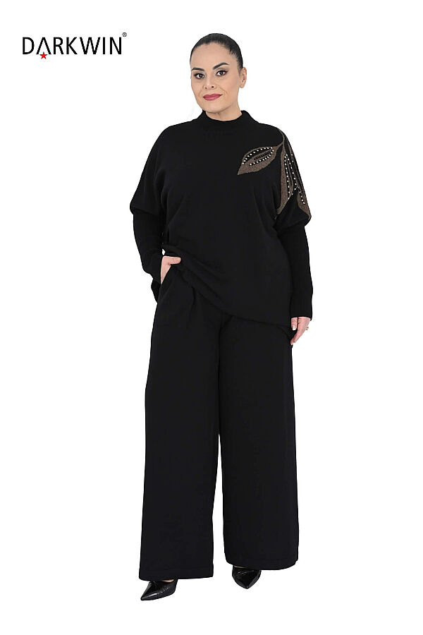 B14491 DARKWIN BLUZ-PANTOLON SIYAH - 5